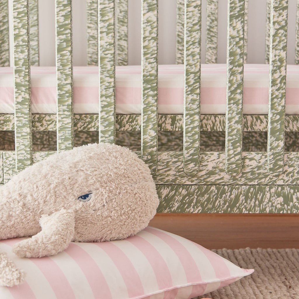 Pink Stripe Cot Sheets