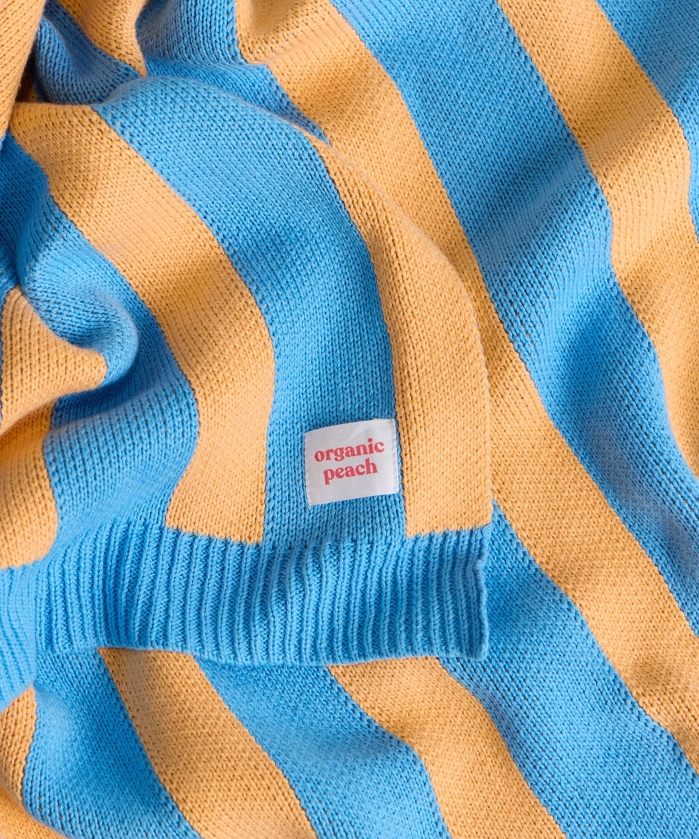 100% Organic Cotton Blanket - Bluebell & Apricot image 0