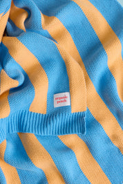 100% Organic Cotton Blanket - Bluebell & Apricot image 0