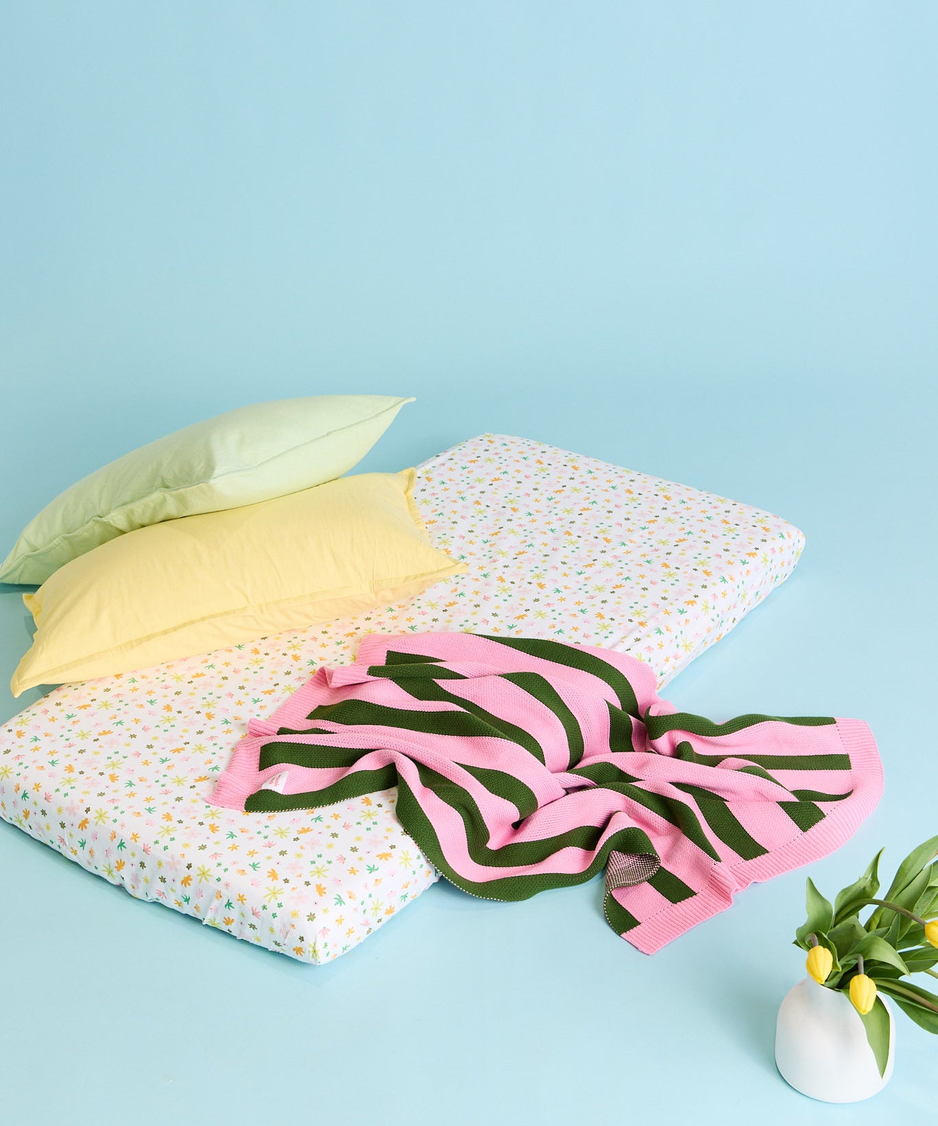 100% Organic Cotton Blanket - Fairy Floss & Fern image 1