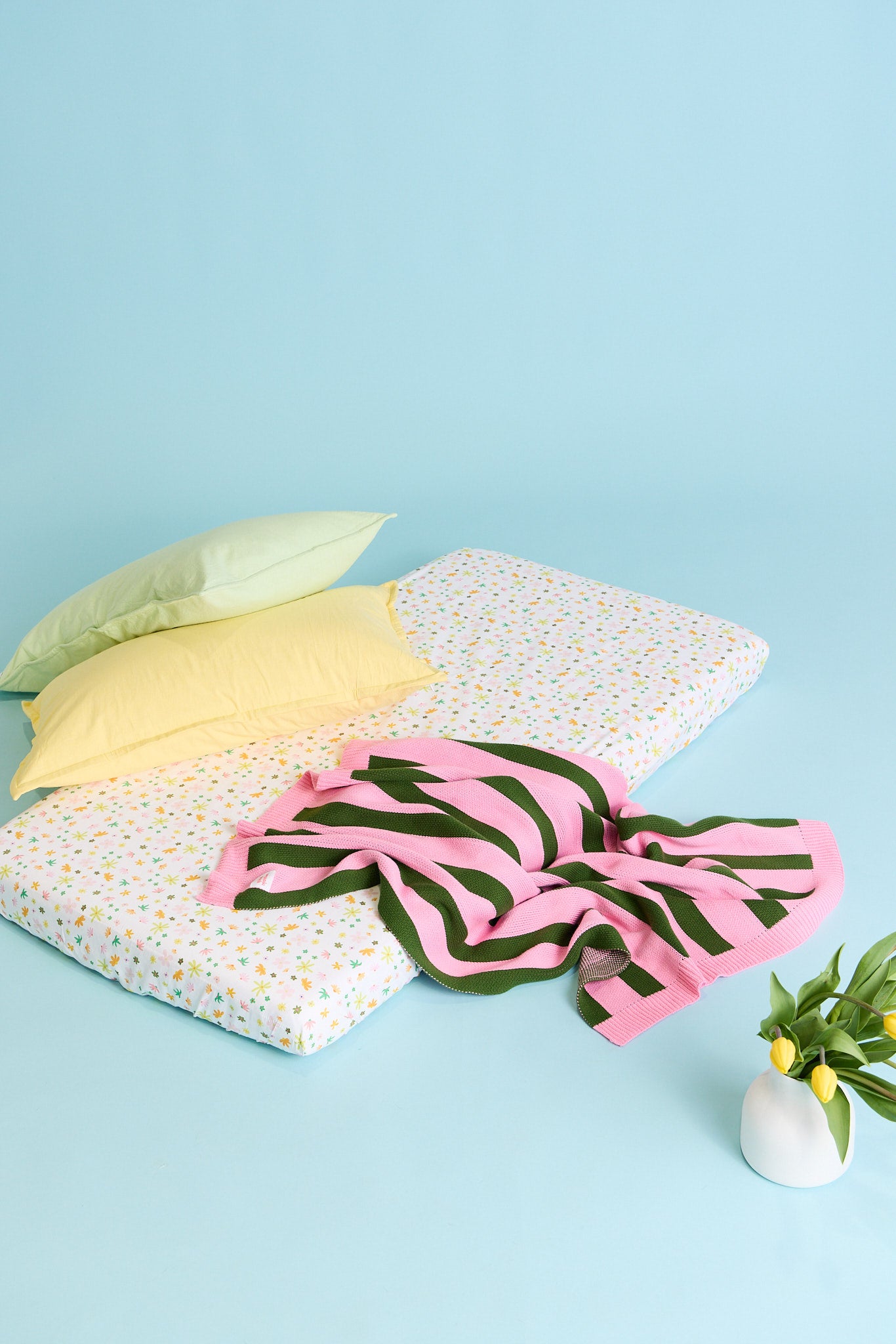 100% Organic Cotton Blanket - Fairy Floss & Fern image 1